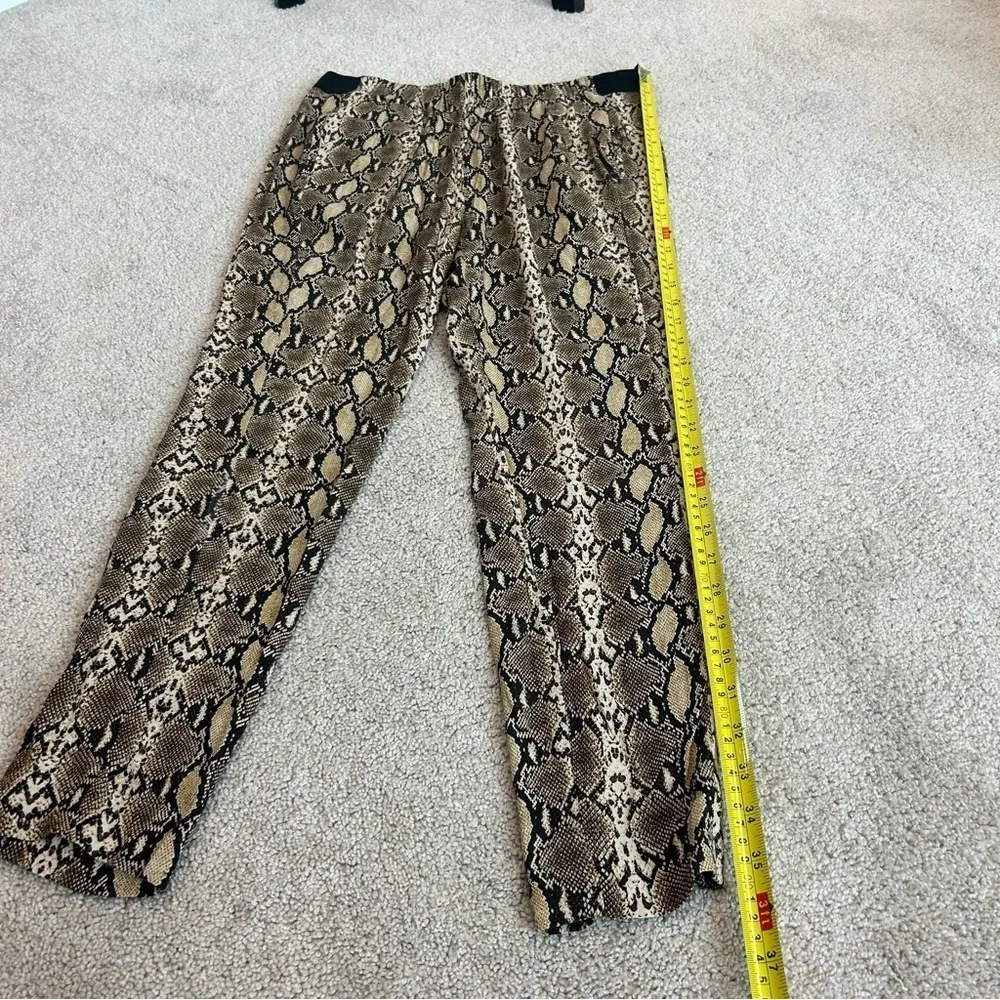 Zara tan brown animal snake print joggers harem pants Sz M - Picture 10 of 11